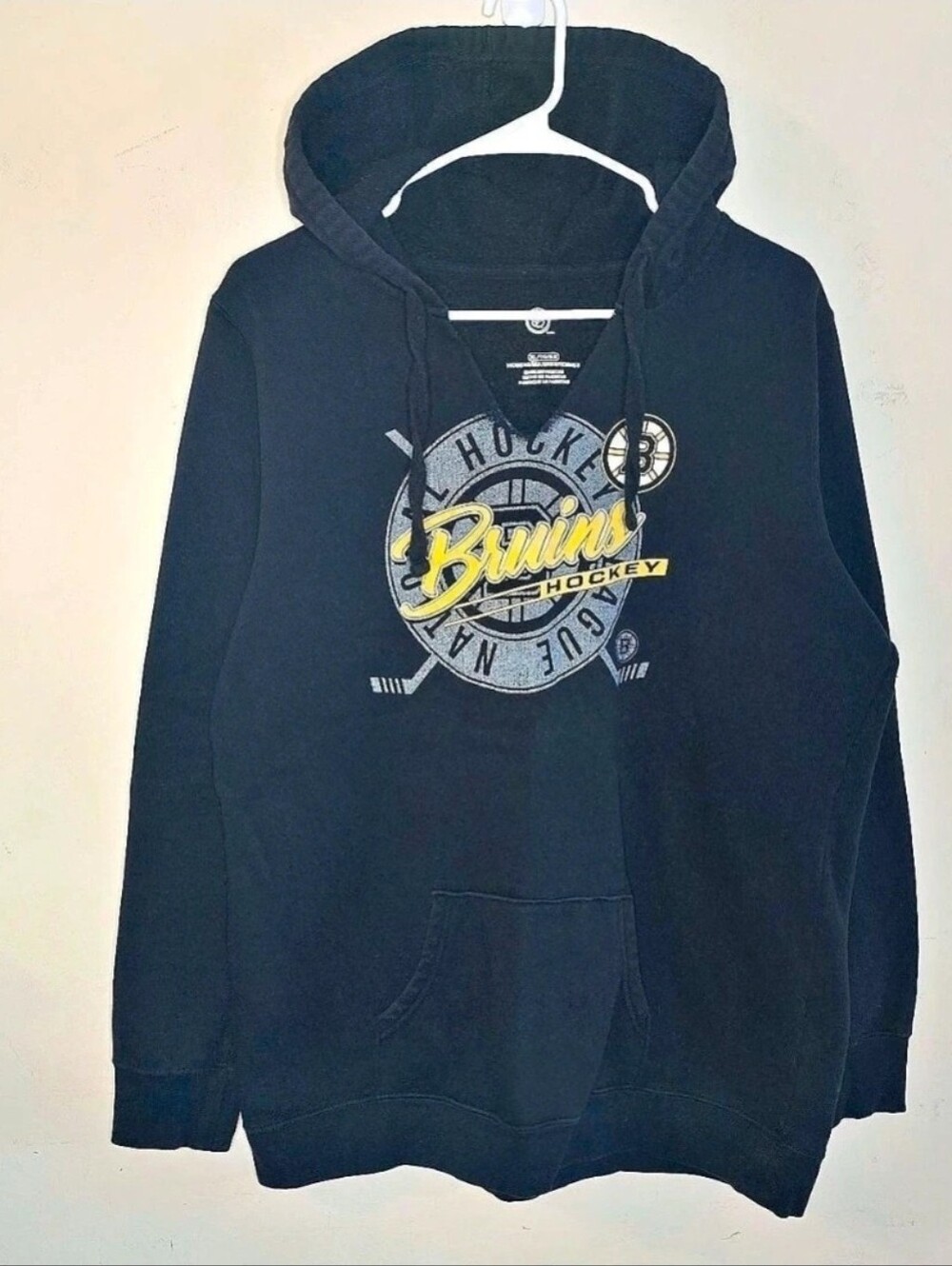 Boston Bruins Hoodie Women's XL Black NHL Hockey Graphic Pullover Sweatshirt Fan